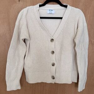 Old Navy Women's Beige Button-Up Cardigan